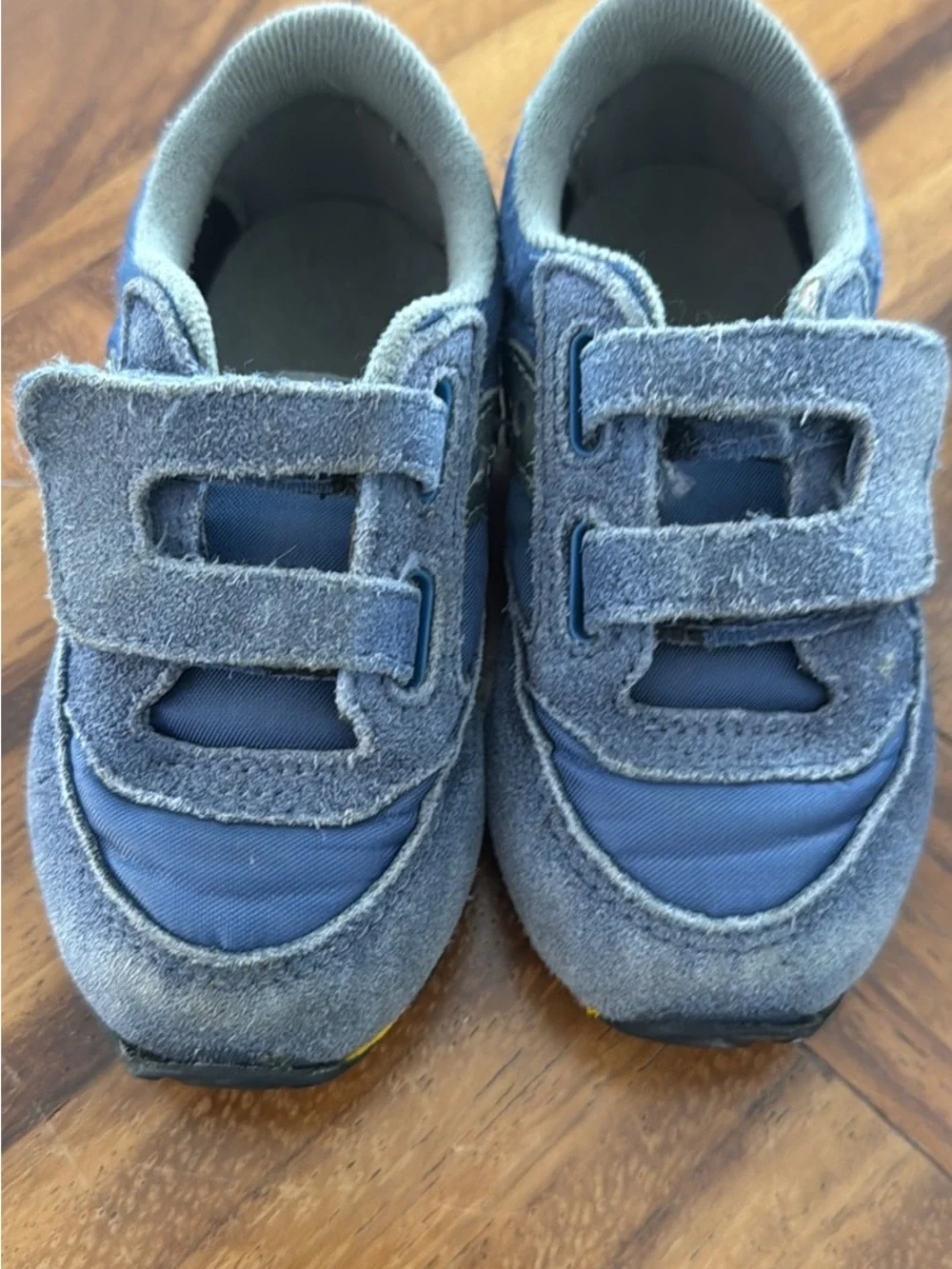 2 pair: Kids Navy Saucony Velcro Sneakers (Sz 7 and 6.5)